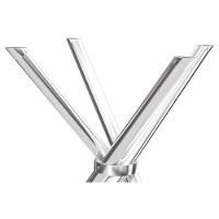 Conjunto: Mesa De Cozinha Volga C- Tampo De Vidro 95cm E 4 Cadeiras Zaria Cromada - Boucle Cinza - Kappesberg - 6