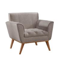 Conjunto - 2 Poltronas Lise Luxo Madeira Maciça Castellar Linho Cappuccino