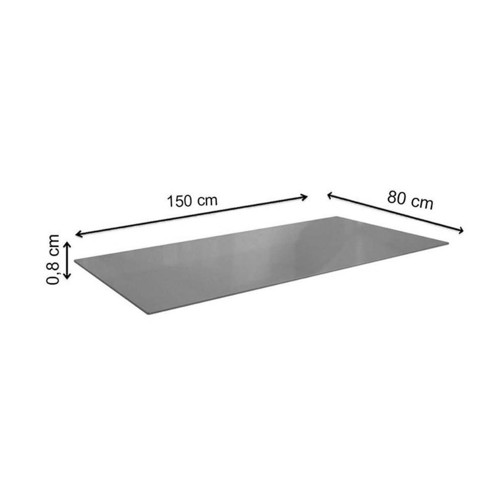 Conjunto: Mesa De Cozinha Elba C- Tampo De Vidro 150cm E 6 Cadeiras Noruega Niquel - Courano Bege - Kappesberg - 4