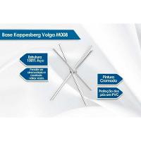 Conjunto: Mesa Sala Jantar Volga C- Tampo De Vidro 90cm E 4 Cadeiras Noruega Cromada - Courano Branco - Kappesberg - 2