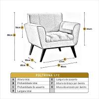 Conjunto - 2 Poltronas Lise Luxo Madeira Maciça Castellar Corino Caramelo - 7
