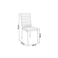 Conjunto: Mesa De Cozinha Volga C- Tampo De Vidro 95cm E 4 Cadeiras Amsterdã Cromada - Courano Bege - Kappesberg - 5