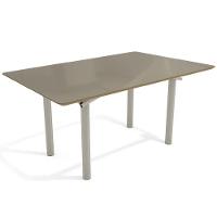Mesa P- Cozinha Elba Tampo Madeirado C- Vidro 160cm Niquel-freijo Bronze - Kappesberg - 1