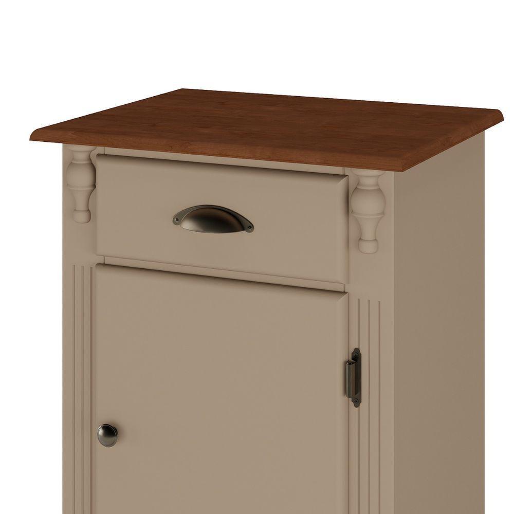 Mesa De Cabeceira 1 Porta E 1 Gaveta Com Pés Luiz Xv - Amêndoa Laca Com Tampo E Base Imbuia Glazer Puxador Concha E Bola - 3