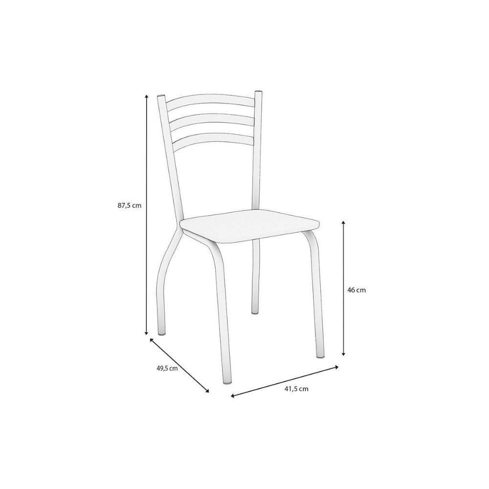 Conjunto: Mesa Sala Jantar Volga C- Tampo De Vidro 95cm E 4 Cadeiras Portugal Niquel - Courano Capuccino - Kappesberg - 2