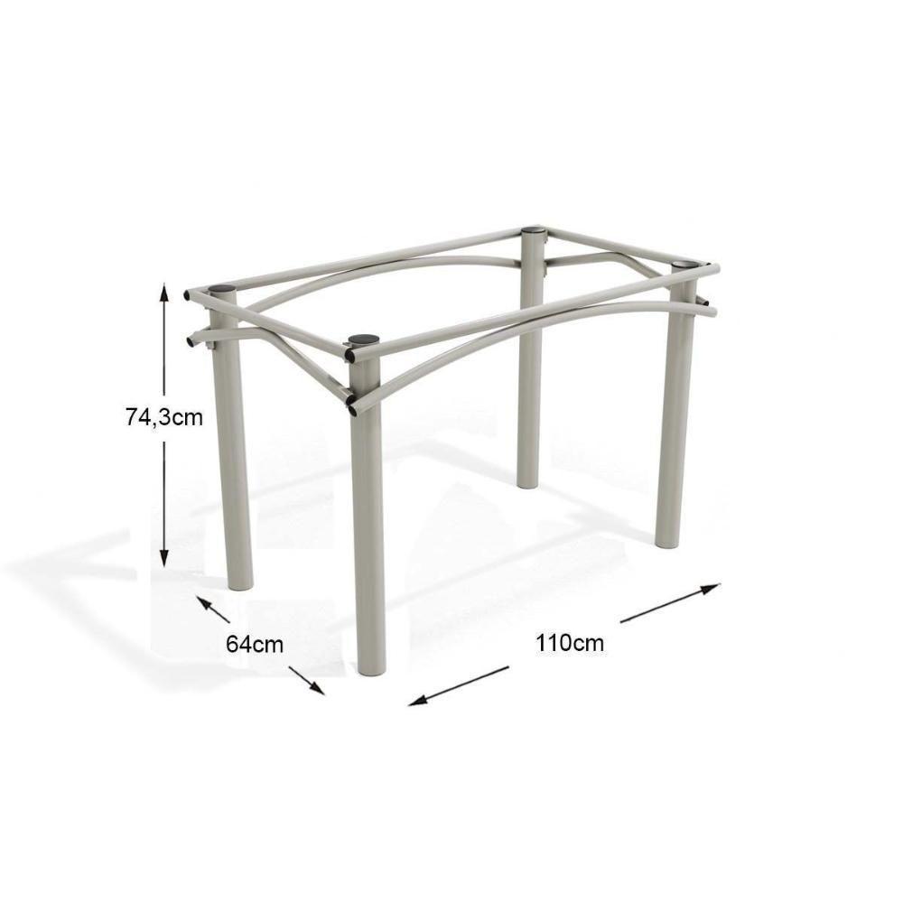 Conjunto: Mesa Sala Jantar Elba C- Tampo De Vidro 120cm E 6 Cadeiras Noruega Niquel - Courano Marrom - Kappesberg - 3