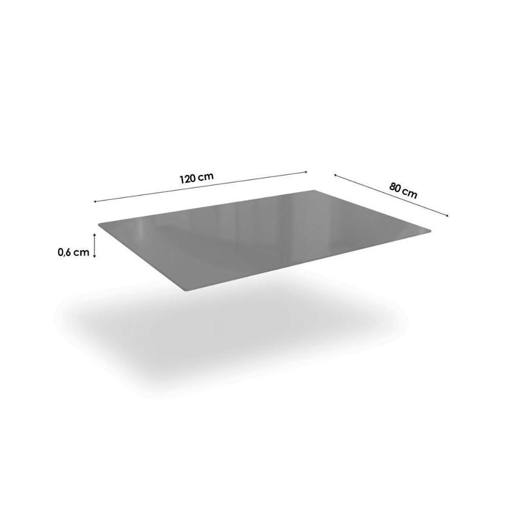 Conjunto: Mesa De Cozinha Elba C- Tampo De Vidro 120cm E 6 Cadeiras Zaria Cromada - Boucle Cinza - Kappesberg - 3