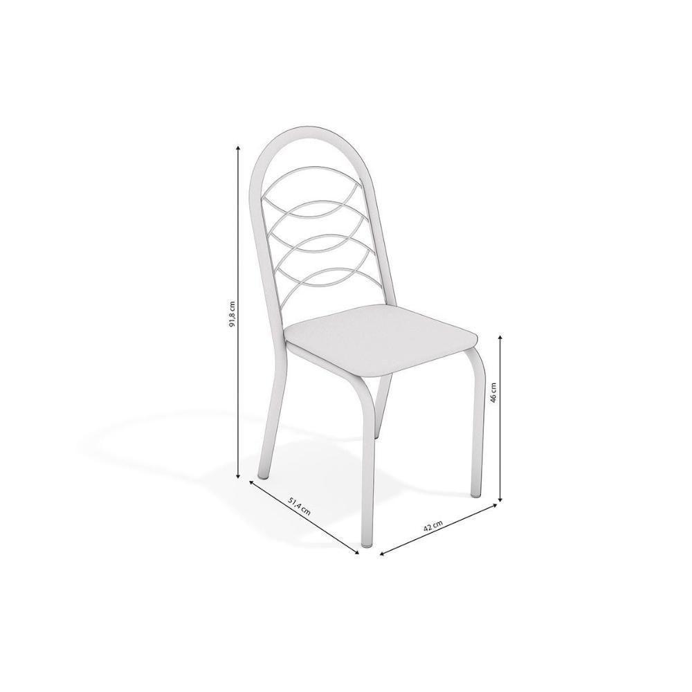 Conjunto: Mesa Sala Jantar Volga C- Tampo De Madeira 90cm E 4 Cadeiras Holanda Cromado-nogueira - Marrom - Kappesberg - 4