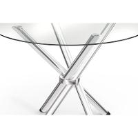 Mesa P- Cozinha Volga C- Tampo De Vidro Redondo 95cm Niquel - Kappesberg