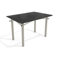 Mesa P- Cozinha Elba Tampo Madeirado C- Vidro 120cm Niquel-preto - Kappesberg - 1