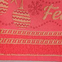 Kit 8 Toalha De Banho Feliz Natal 90% Algodão 400g/m² 68x135cm Bene Casa Vermelho/pérola - 2