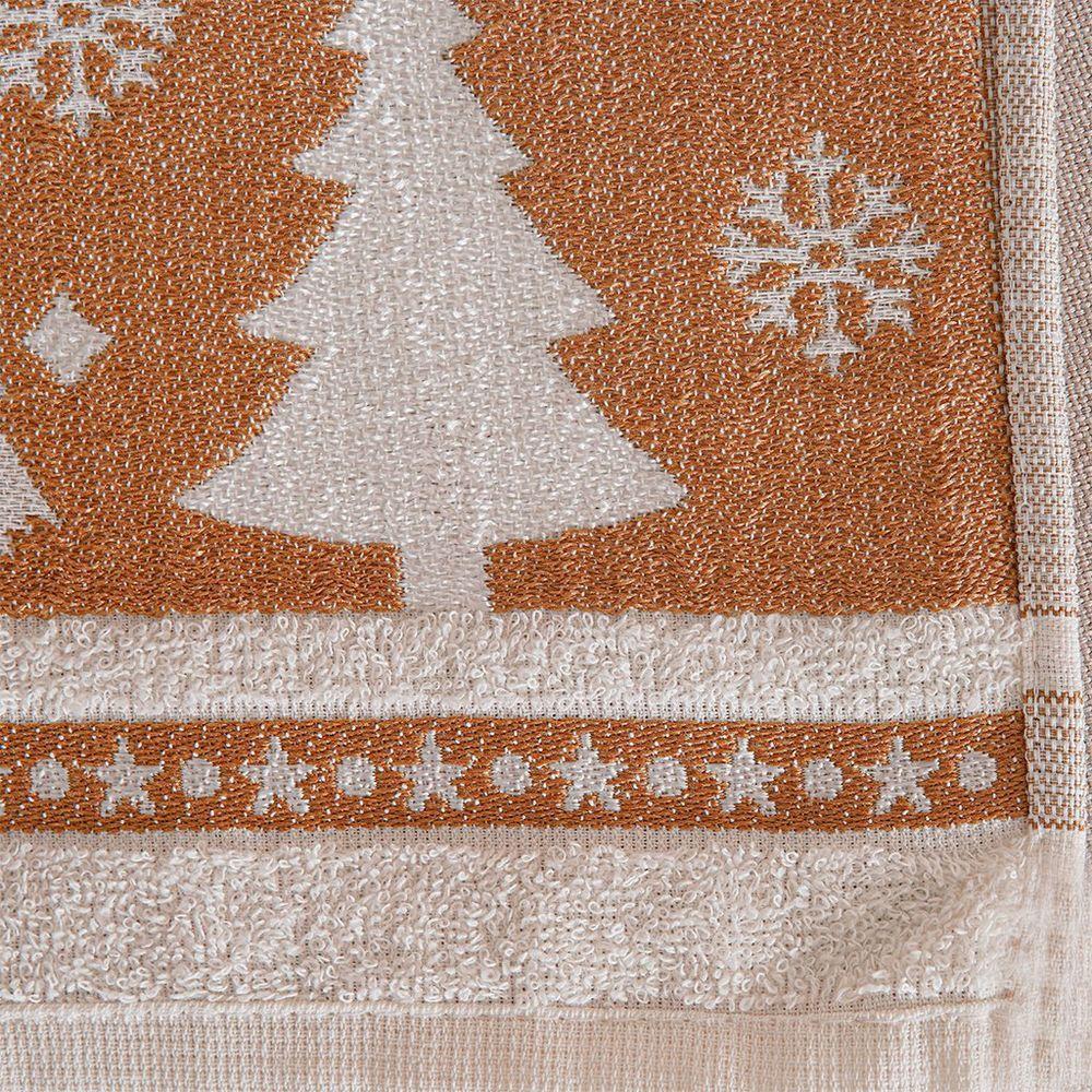 Kit 8 Toalha De Banho Feliz Natal 90% Algodão 400g/m² 68x135cm Bene Casa Pérola - 4