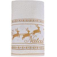 Kit 6 Toalha De Banho Feliz Natal 90% Algodão 400g/m² 68x135cm Bene Casa Pérola