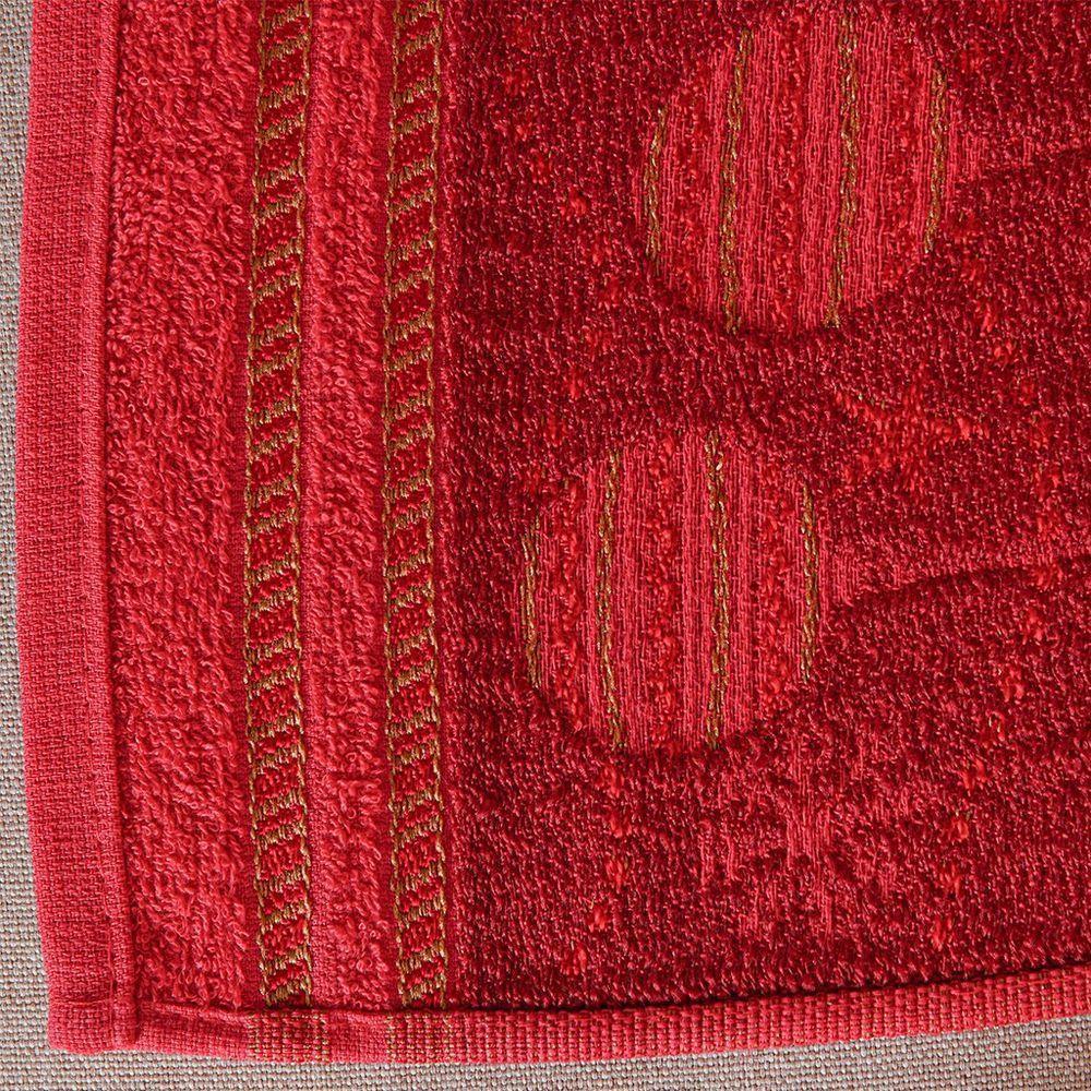 Kit 10 Toalha De Banho Feliz Natal 90% Algodão 400g/m² 68x135cm Bene Casa Vermelho/pérola - 5