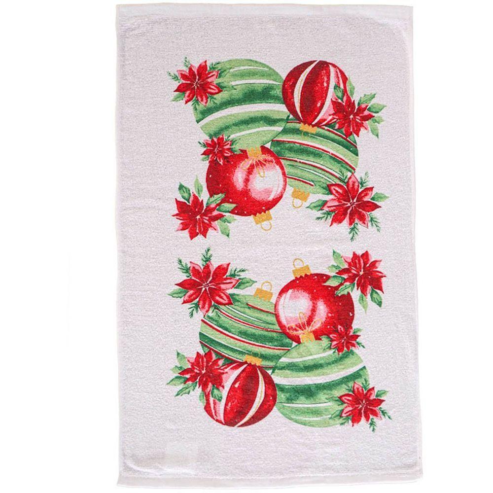 Kit 2 Peças Natalino Pano De Prato E Luva De Forno Bene Casa Bolas De Natal - 3