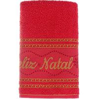 Kit 3 Toalha De Banho Feliz Natal 90% Algodão 400g/m² 68x135cm Bene Casa Vermelho