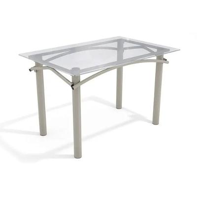 Mesa P- Cozinha Elba C- Tampo De Vidro 120cm Niquel - Kappesberg