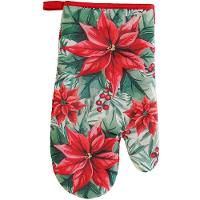 Kit 2 Peças Natalino Pano De Prato E Luva De Forno Bene Casa Flor De Natal - 2