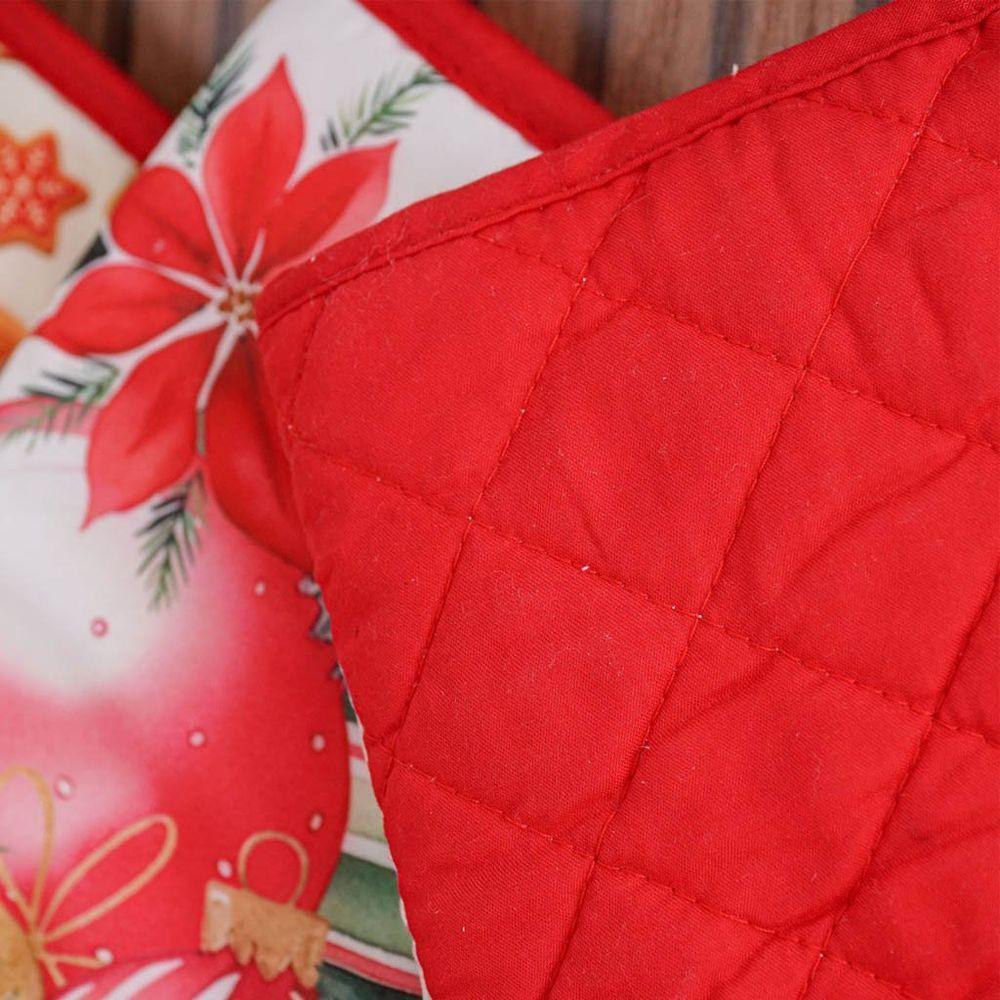 Kit 2 Peças Natalino Pano De Prato E Luva De Forno Bene Casa Docinho De Natal - 6