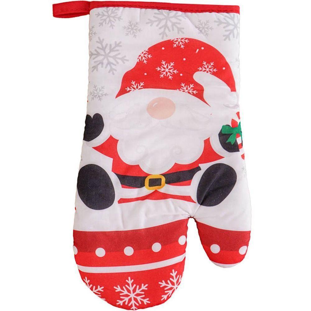 Kit 2 Peças Natalino Pano De Prato E Luva De Forno Bene Casa Papai Noel - 2