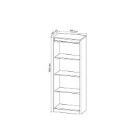 Estante Livreiro Solteiro Me4150 C- 3 Prateleiras Amêndoa - Tecno Mobili - 3