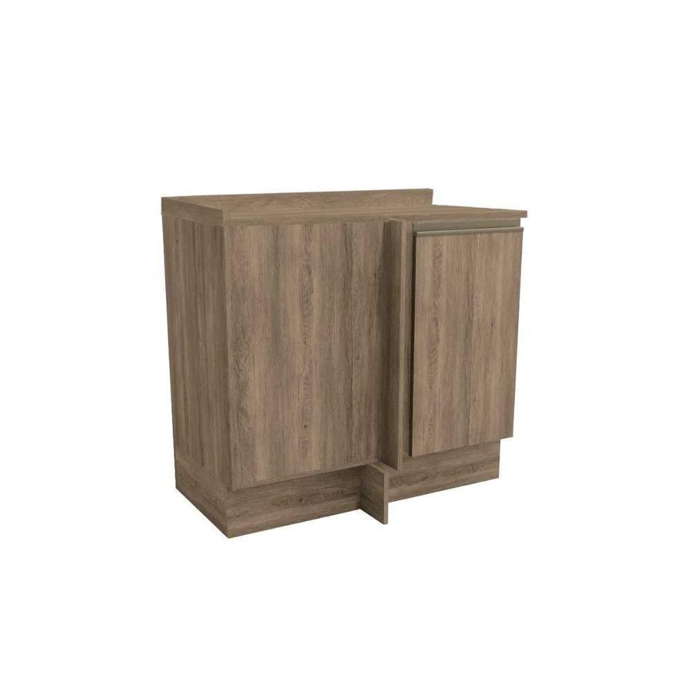 Balcão Cozinha P- Cooktop C- Tampo Maxxi G748 Canto Reto C- 1 Porta 80cm Nogal-nogal - Kappesberg - 1