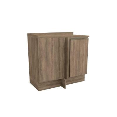 Balcão Cozinha P- Cooktop C- Tampo Maxxi G748 Canto Reto C- 1 Porta 80cm Nogal-nogal - Kappesberg