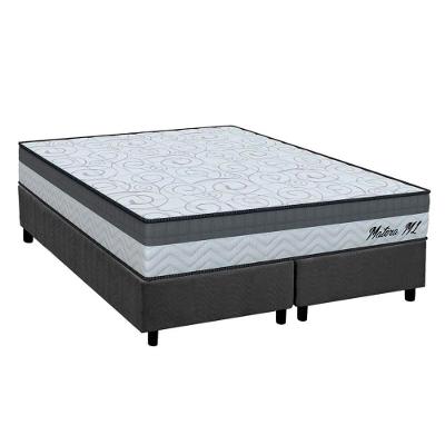 Cama Box Queen: Colchão Ortopédico Orthoflex D33 Matera Ml + Base Crc Suede Gray (158x198)