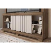 Estante P- Sala Até 65 Pol Cinne C- Ripado Pés 160x203cm Lamina Mel-cacao - Caemmun