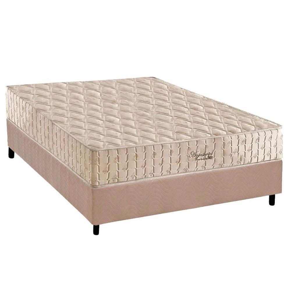 Colchão Casal Molas Superlastic Anjos Hotel + Base Crc Suede Clean (138x188) - D Angelis Anjos - 1