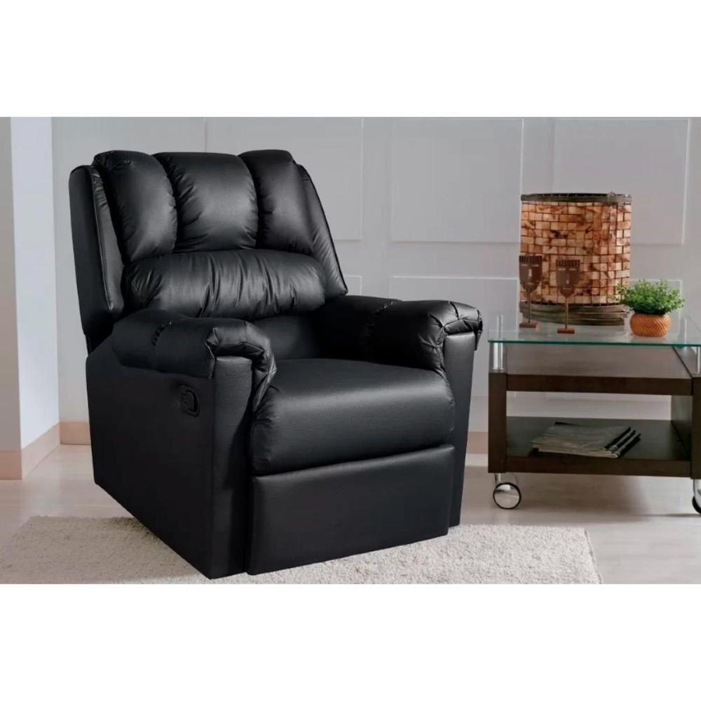 Poltrona Reclinável C- Massagem P- Sala Vermont Zero Wall Courano Preto - Probel - 7