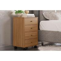 Mesa De Cabeceira Solteiro Presence C- 4 Gavetas Amêndola Touch - Demóbile - 1