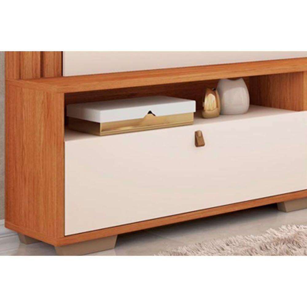 Estante P- Sala Até 70 Pol Fox 2.0 C- Pés 200x191cm Freijo-off White - Caemmun - 5
