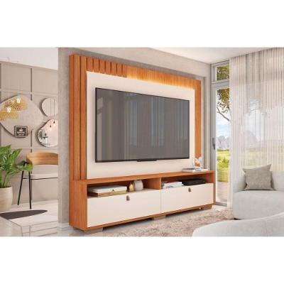 Estante P- Sala Até 70 Pol Fox 2.0 C- Pés 200x191cm Freijo-off White - Caemmun