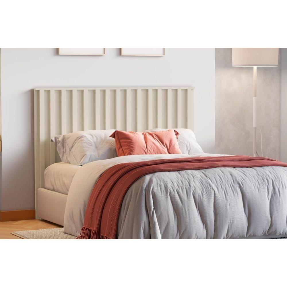 Painel Cama Box Madeirado Cabeceira Vitoria Casal-queen Off White - Europa - 1