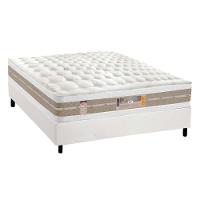 Cama Box Casal: Colchão Molas Pocket Ensacadas Castor Silver Star Air + Base Crc Courano White (138x188) - 1