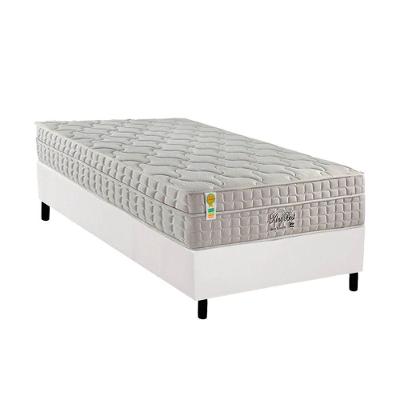 Cama Box Solteiro: Colchão Molas Pocket Ensacadas D Angelis Anjos King Best New Clean + Base Crc Courano White (88x188)