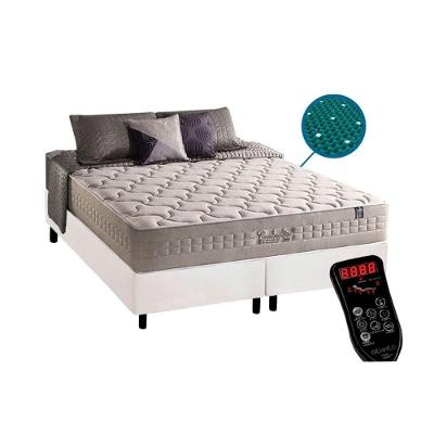 Cama Box King: Colchão Molas Masterpocket Ensacadas D Angelis Anjos Commodite + Base Crc Courano White (193x203)