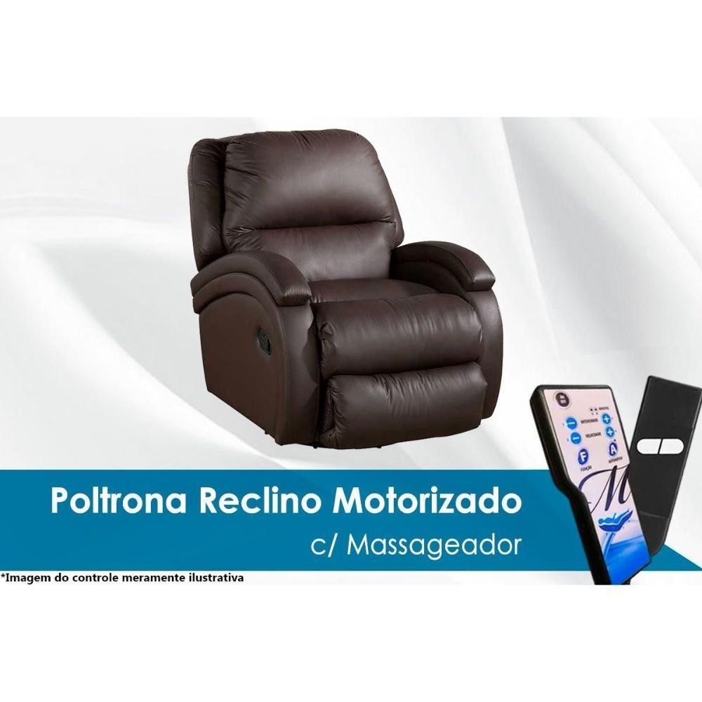 Poltrona Reclinável C- Massagem P- Sala Motorizada Vibro Divino Urbany Zero Wall Giro E Balanço Courano Bege - Probel - 4