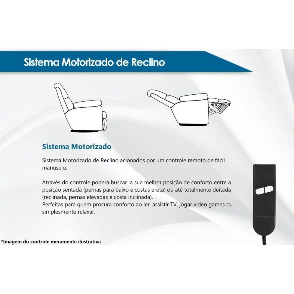 Poltrona Reclinável C- Massagem P- Sala Motorizada Vibro Divino Urbany Zero Wall Giro E Balanço Courano Bege - Probel - 8