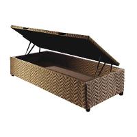 Cama Box Baú Universal Solteiro Rústico Brown (79x198x36) - Paropas - 1