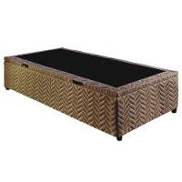 Cama Box Baú Universal Solteiro Rústico Brown (79x198x36) - Paropas - 2