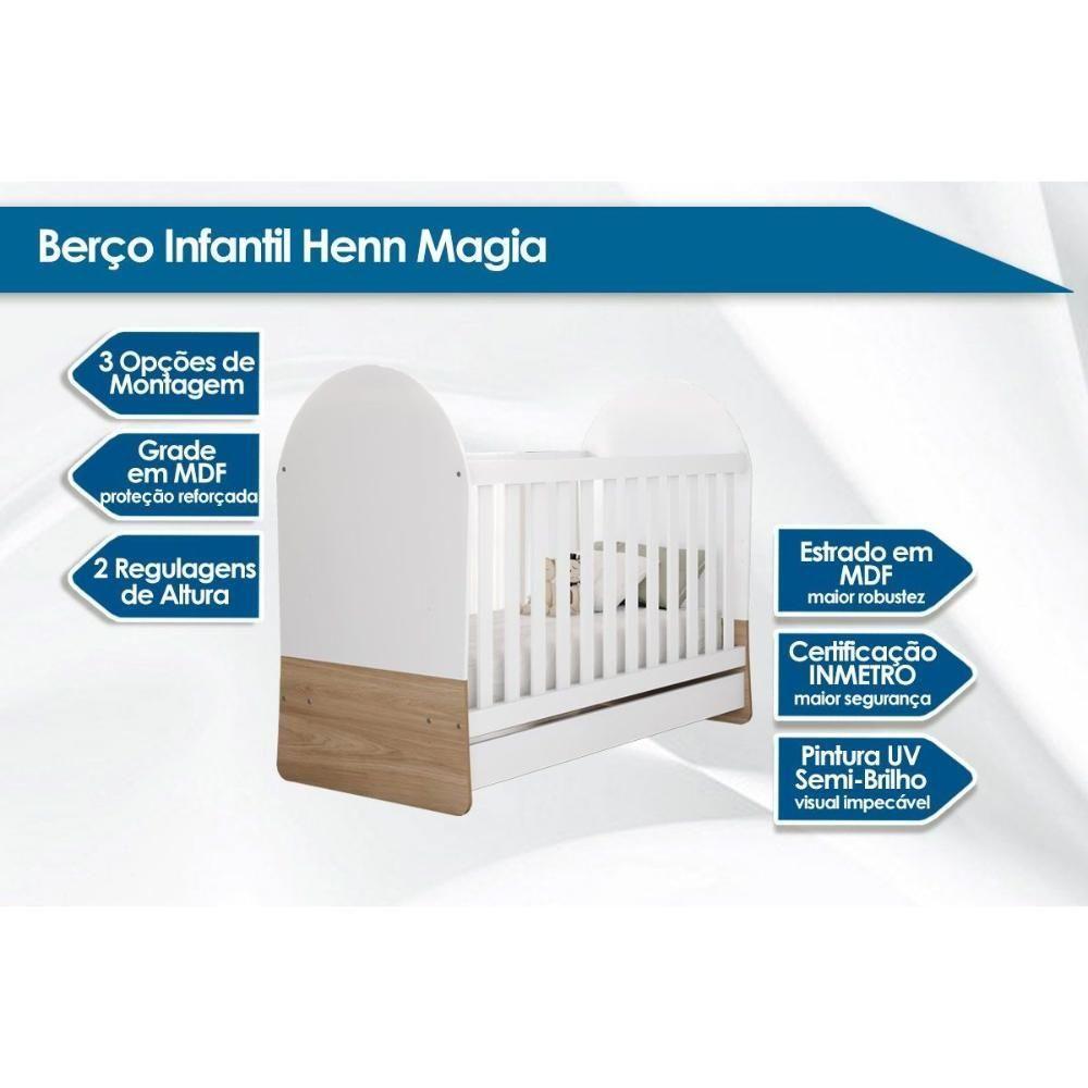 Berço - Mini Cama Infantil Magia 3 Em 1 Branco-jequitiba - Henn - 5