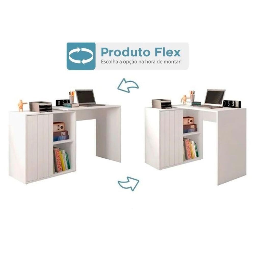 Mesa Escrivaninha Casal Tech C- 1 Porta De Correr Freijo-off White - Caemmun - 2