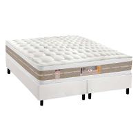 Cama Box Queen: Colchão Molas Pocket Ensacadas Castor Silver Star Air + Base Crc Courano White (158x198) - 1