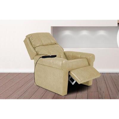 Poltrona Reclinável MH 1216 Two Way com Massagem Courano Creme para Sala Herval