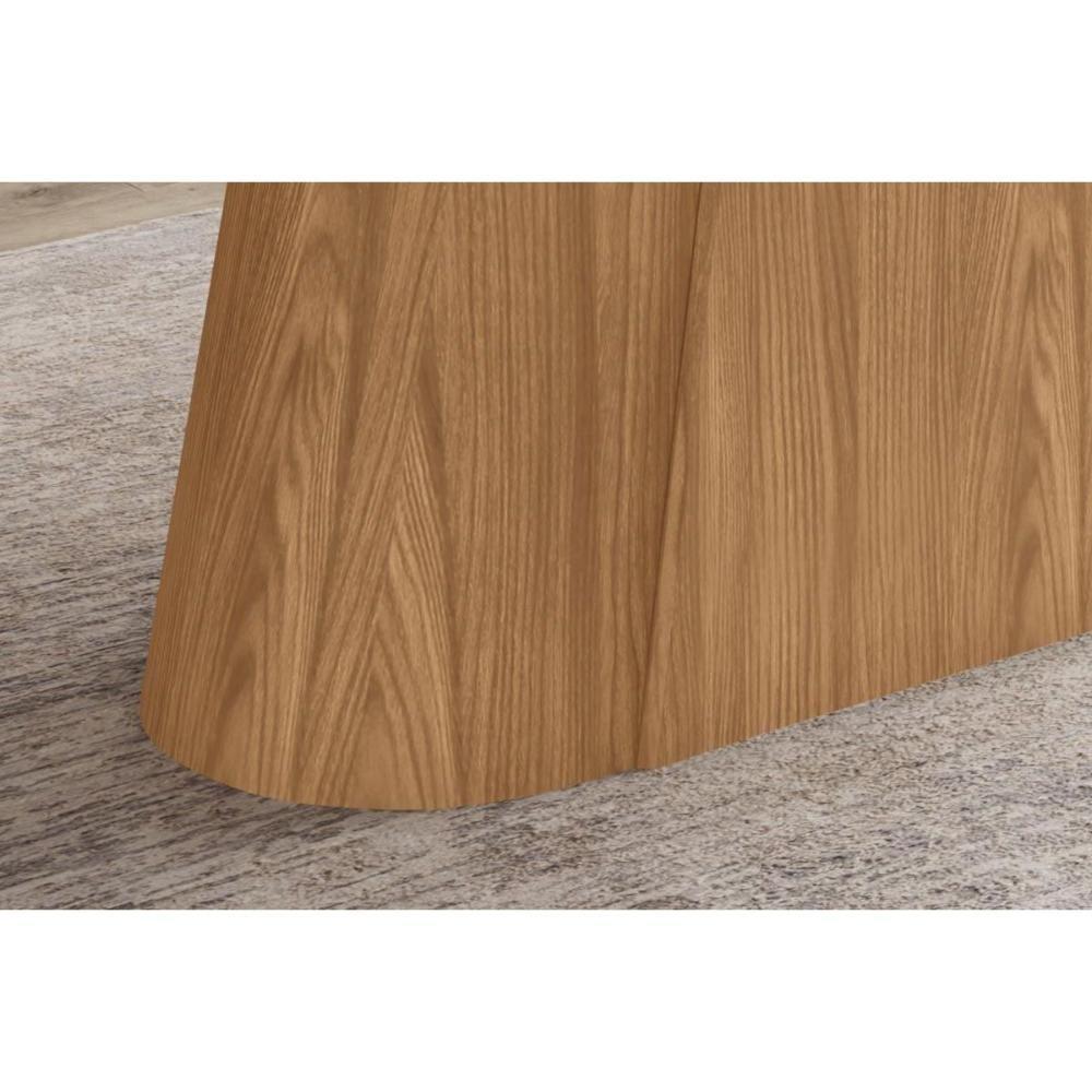 Mesa P- Cozinha Olivia Sc118 C- Tampo Madeirado C- Vidro Reto 160x90cm Nature-off White - Henn - 3