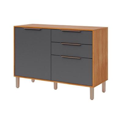 Balcão De Cozinha Modulado C- Tampo Divina C- 2 Portas E 2 Gavetas 120 Cm Cinamomo-titanium - Mgm