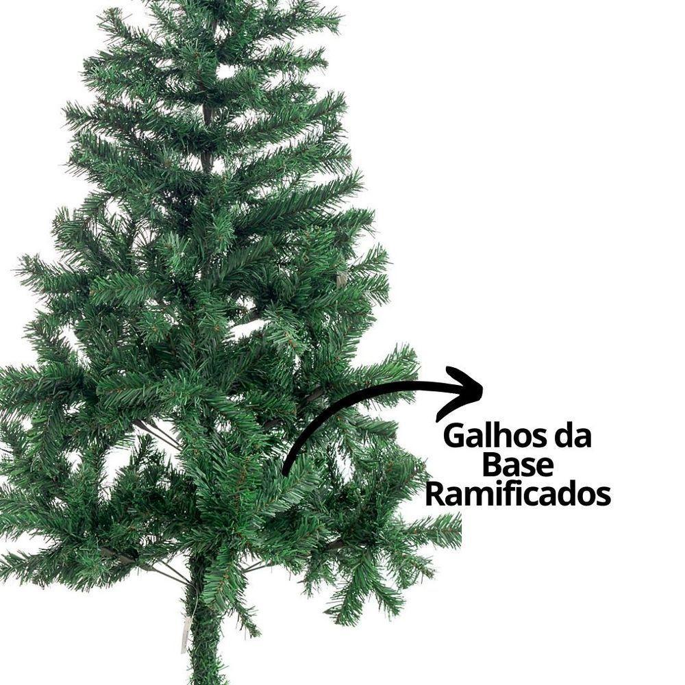 Árvore De Natal Pinheiro Verde Prime Tradicional 300 Galhos 1,50m Pés De Ferro - Bela Flor - 4