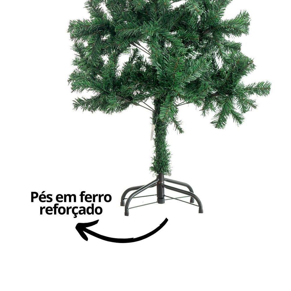 Árvore De Natal Pinheiro Verde Prime Tradicional 300 Galhos 1,50m Pés De Ferro - Bela Flor - 8